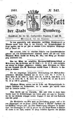 Tag-Blatt der Stadt Bamberg (Bamberger Tagblatt) Mittwoch 18. Dezember 1861