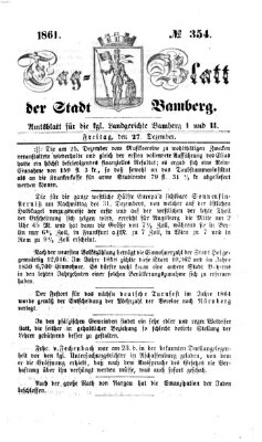 Tag-Blatt der Stadt Bamberg (Bamberger Tagblatt) Freitag 27. Dezember 1861