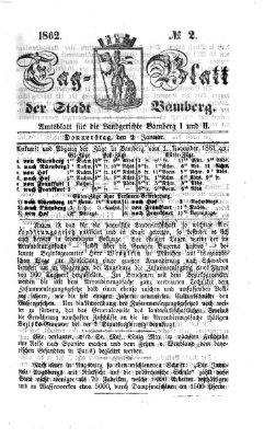 Tag-Blatt der Stadt Bamberg (Bamberger Tagblatt) Donnerstag 2. Januar 1862