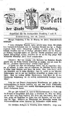 Tag-Blatt der Stadt Bamberg (Bamberger Tagblatt) Donnerstag 16. Januar 1862