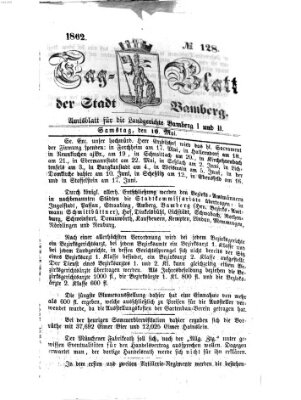 Tag-Blatt der Stadt Bamberg (Bamberger Tagblatt) Samstag 10. Mai 1862