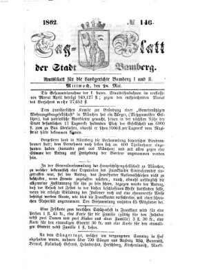 Tag-Blatt der Stadt Bamberg (Bamberger Tagblatt) Mittwoch 28. Mai 1862