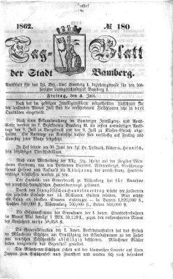 Tag-Blatt der Stadt Bamberg (Bamberger Tagblatt) Freitag 4. Juli 1862