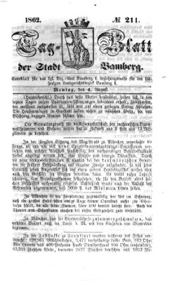 Tag-Blatt der Stadt Bamberg (Bamberger Tagblatt) Montag 4. August 1862