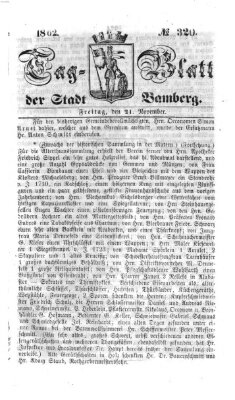 Tag-Blatt der Stadt Bamberg (Bamberger Tagblatt) Freitag 21. November 1862