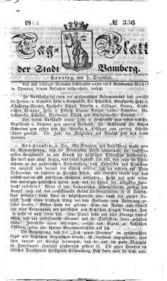 Tag-Blatt der Stadt Bamberg (Bamberger Tagblatt) Sonntag 7. Dezember 1862