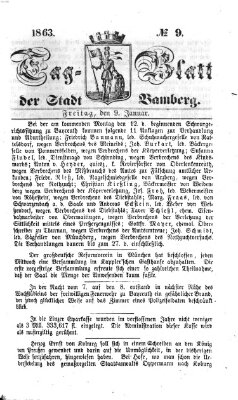 Tag-Blatt der Stadt Bamberg (Bamberger Tagblatt) Freitag 9. Januar 1863