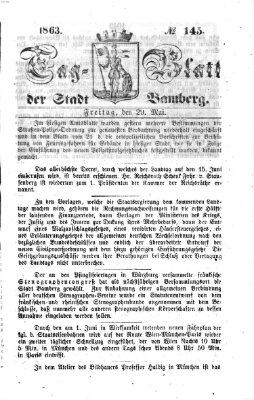 Tag-Blatt der Stadt Bamberg (Bamberger Tagblatt) Freitag 29. Mai 1863