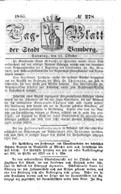 Tag-Blatt der Stadt Bamberg (Bamberger Tagblatt) Sonntag 11. Oktober 1863