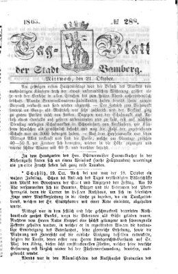 Tag-Blatt der Stadt Bamberg (Bamberger Tagblatt) Mittwoch 21. Oktober 1863
