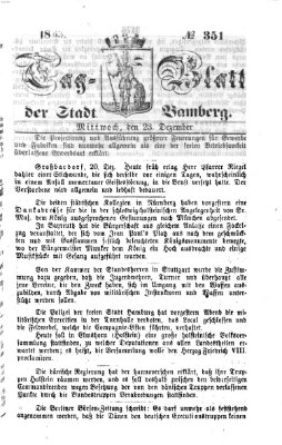 Tag-Blatt der Stadt Bamberg (Bamberger Tagblatt) Mittwoch 23. Dezember 1863