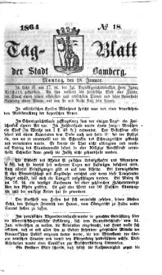 Tag-Blatt der Stadt Bamberg (Bamberger Tagblatt) Montag 18. Januar 1864