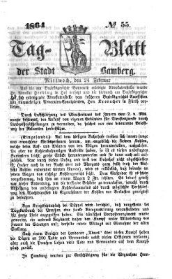 Tag-Blatt der Stadt Bamberg (Bamberger Tagblatt) Mittwoch 24. Februar 1864