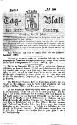 Tag-Blatt der Stadt Bamberg (Bamberger Tagblatt) Samstag 27. Februar 1864