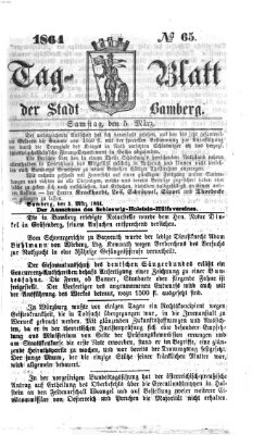 Tag-Blatt der Stadt Bamberg (Bamberger Tagblatt) Samstag 5. März 1864