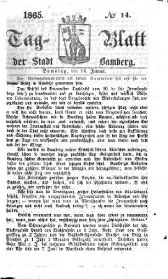 Tag-Blatt der Stadt Bamberg (Bamberger Tagblatt) Samstag 14. Januar 1865