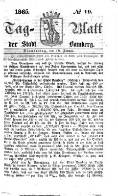 Tag-Blatt der Stadt Bamberg (Bamberger Tagblatt) Donnerstag 19. Januar 1865
