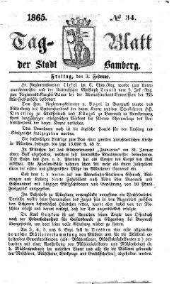 Tag-Blatt der Stadt Bamberg (Bamberger Tagblatt) Freitag 3. Februar 1865