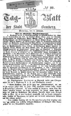 Tag-Blatt der Stadt Bamberg (Bamberger Tagblatt) Montag 6. Februar 1865