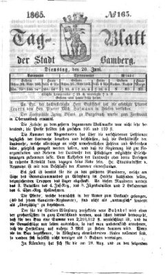 Tag-Blatt der Stadt Bamberg (Bamberger Tagblatt) Dienstag 20. Juni 1865