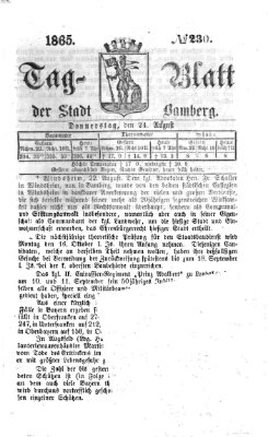 Tag-Blatt der Stadt Bamberg (Bamberger Tagblatt) Donnerstag 24. August 1865