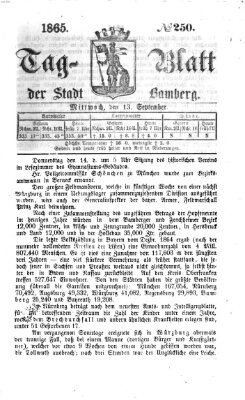 Tag-Blatt der Stadt Bamberg (Bamberger Tagblatt) Mittwoch 13. September 1865