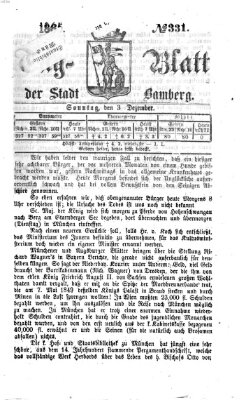 Tag-Blatt der Stadt Bamberg (Bamberger Tagblatt) Sonntag 3. Dezember 1865