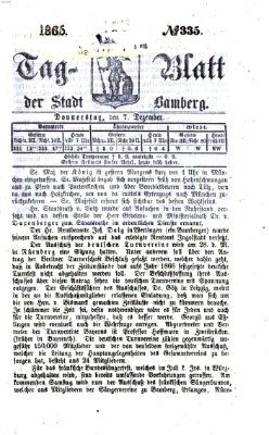 Tag-Blatt der Stadt Bamberg (Bamberger Tagblatt) Donnerstag 7. Dezember 1865