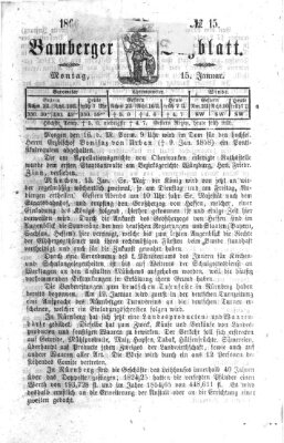 Bamberger Tagblatt Montag 15. Januar 1866