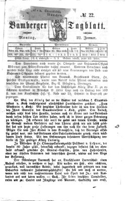 Bamberger Tagblatt Montag 22. Januar 1866