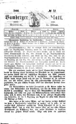 Bamberger Tagblatt Mittwoch 21. Februar 1866