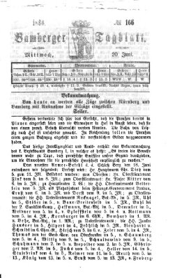 Bamberger Tagblatt Mittwoch 20. Juni 1866