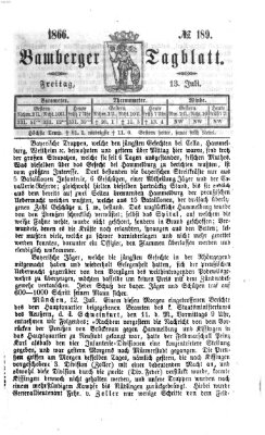 Bamberger Tagblatt Freitag 13. Juli 1866