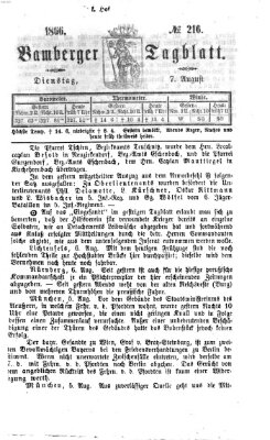 Bamberger Tagblatt Dienstag 7. August 1866