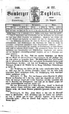 Bamberger Tagblatt Samstag 18. August 1866
