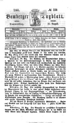 Bamberger Tagblatt Donnerstag 30. August 1866