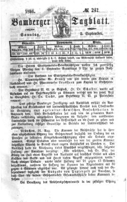 Bamberger Tagblatt Sonntag 2. September 1866