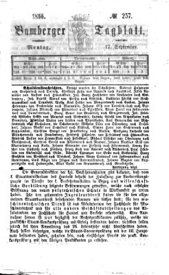 Bamberger Tagblatt Montag 17. September 1866