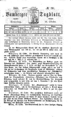 Bamberger Tagblatt Sonntag 21. Oktober 1866