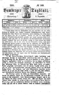 Bamberger Tagblatt Sonntag 9. Dezember 1866