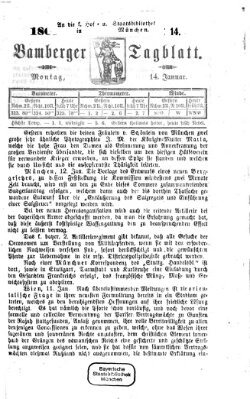 Bamberger Tagblatt Montag 14. Januar 1867