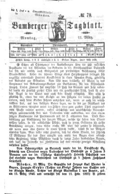 Bamberger Tagblatt Montag 11. März 1867