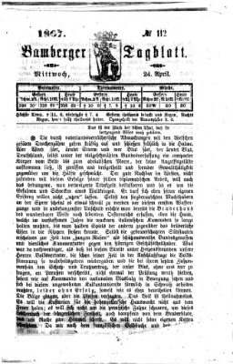 Bamberger Tagblatt Mittwoch 24. April 1867