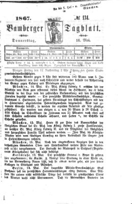 Bamberger Tagblatt Donnerstag 16. Mai 1867