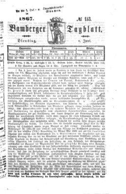 Bamberger Tagblatt Dienstag 4. Juni 1867