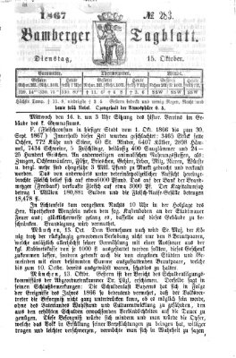 Bamberger Tagblatt Dienstag 15. Oktober 1867