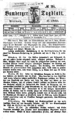 Bamberger Tagblatt Mittwoch 30. Oktober 1867