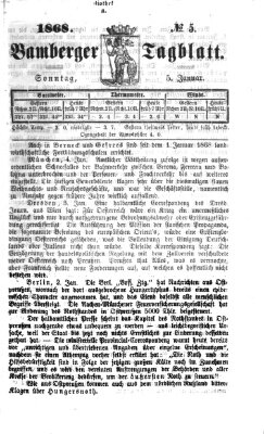 Bamberger Tagblatt Sonntag 5. Januar 1868