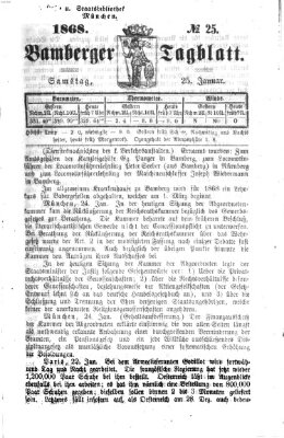 Bamberger Tagblatt Samstag 25. Januar 1868
