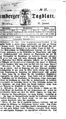 Bamberger Tagblatt Montag 27. Januar 1868